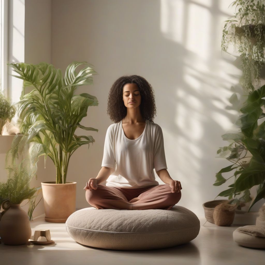 Meditation in Peaceful Room